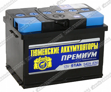 Автомобильный аккумулятор 6СТ-61.1L Premium (низк) - фото